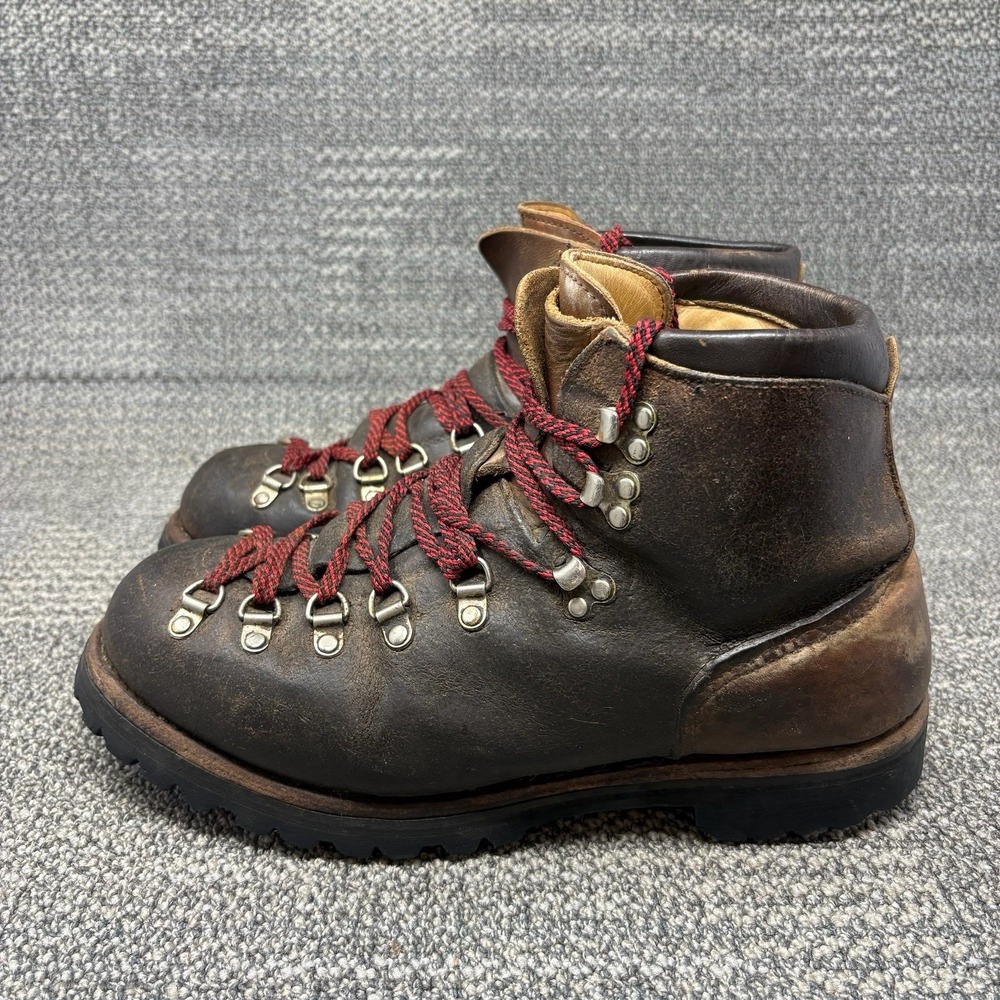 Vintage Vasque 21393 Leather Mountaineering Hiking Boots Vibram Mens 9.5 D